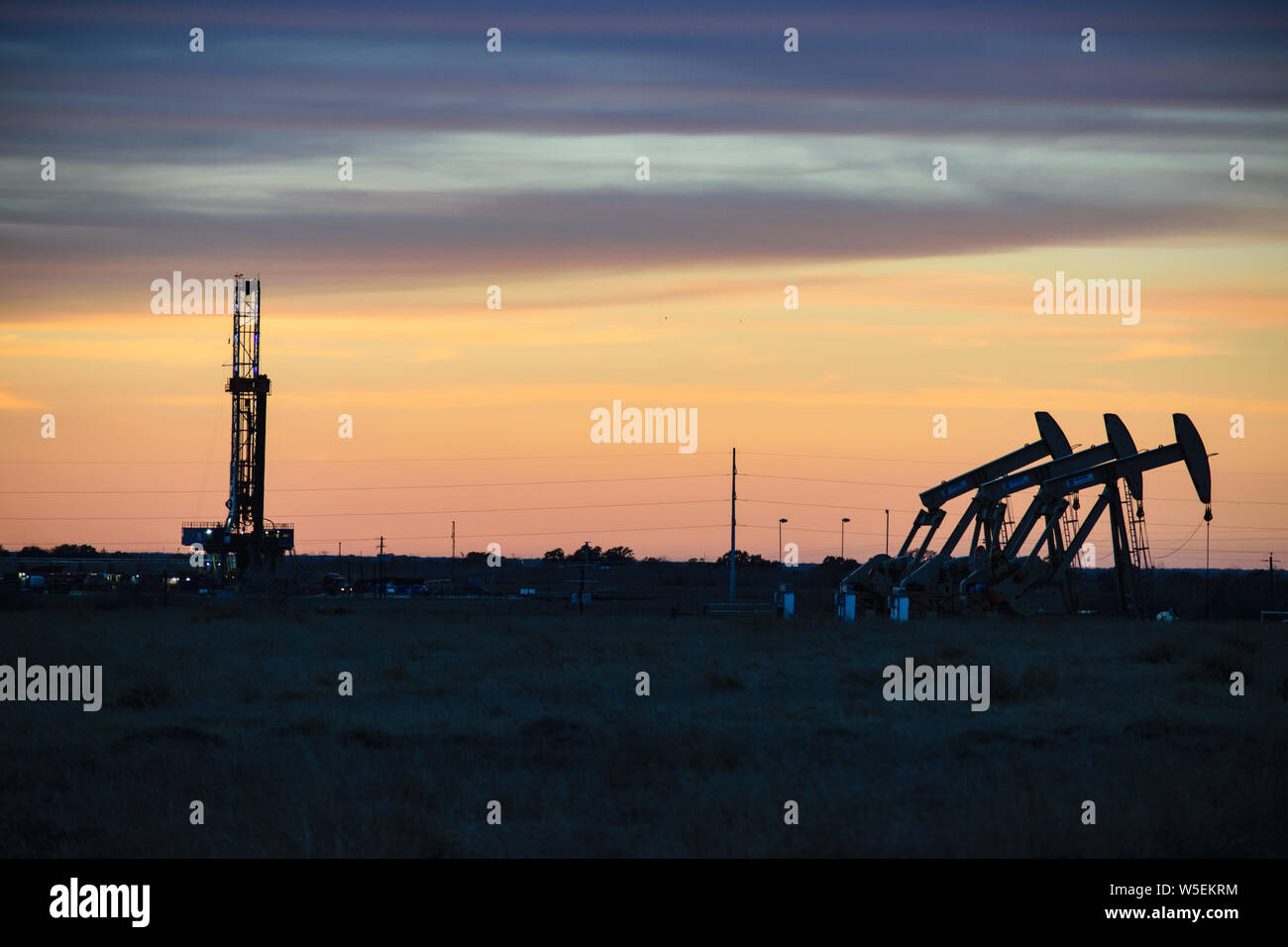 American Shale Gas - impianto di perforazione Foto Stock