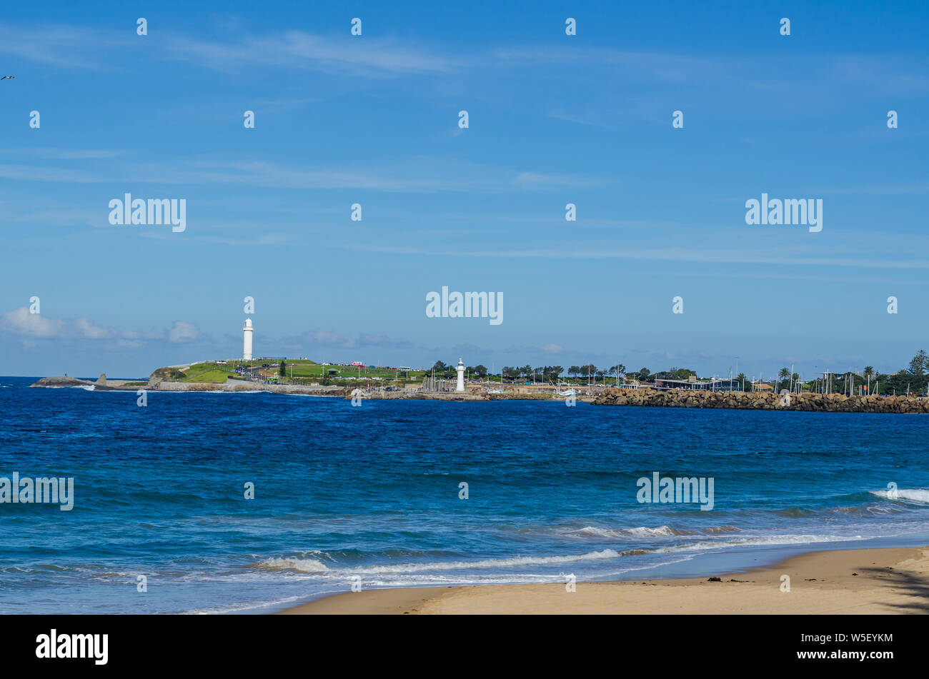 Wollongong Faro e porto Foto Stock