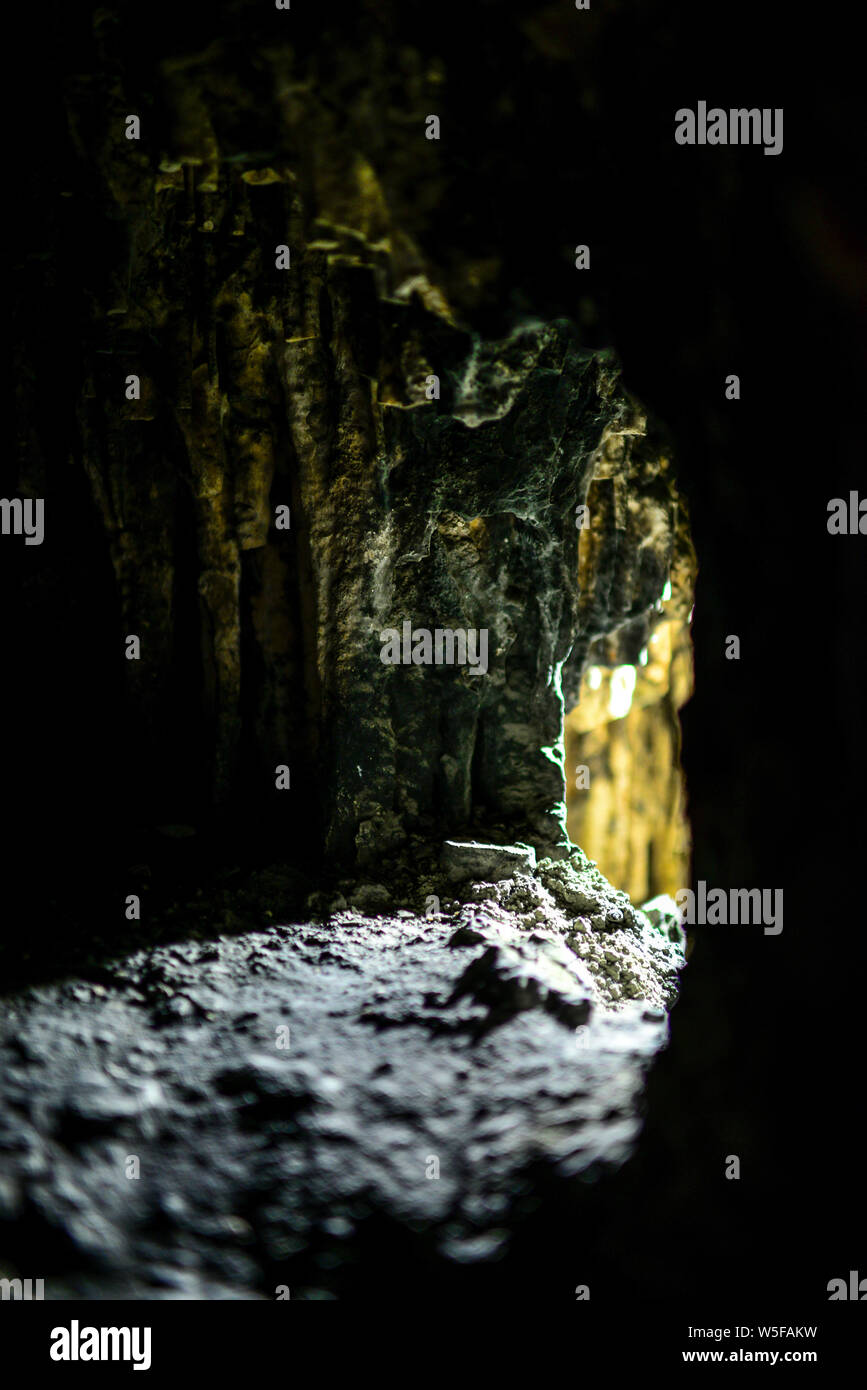 Grotte di Artà (calette d'Artà) nel comune di Capdepera, nel nord-est dell'isola di Mallorca, Spagna Foto Stock
