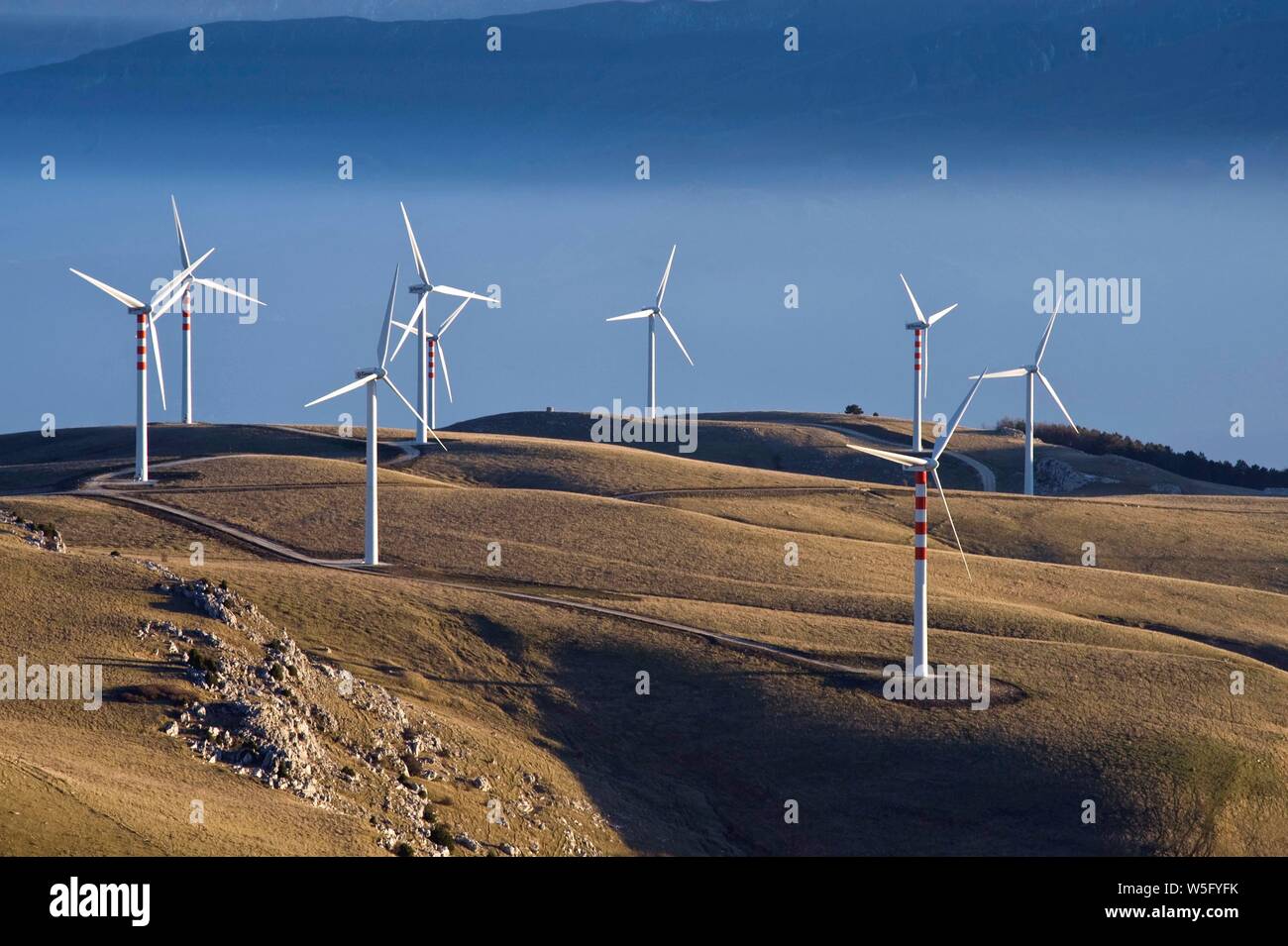 Ilaty, Regione Molise, Isernia provincia, Frosolone, wind farm di Enel Energia azienda Foto © Antonello Nusca/Sintesi Foto Stock