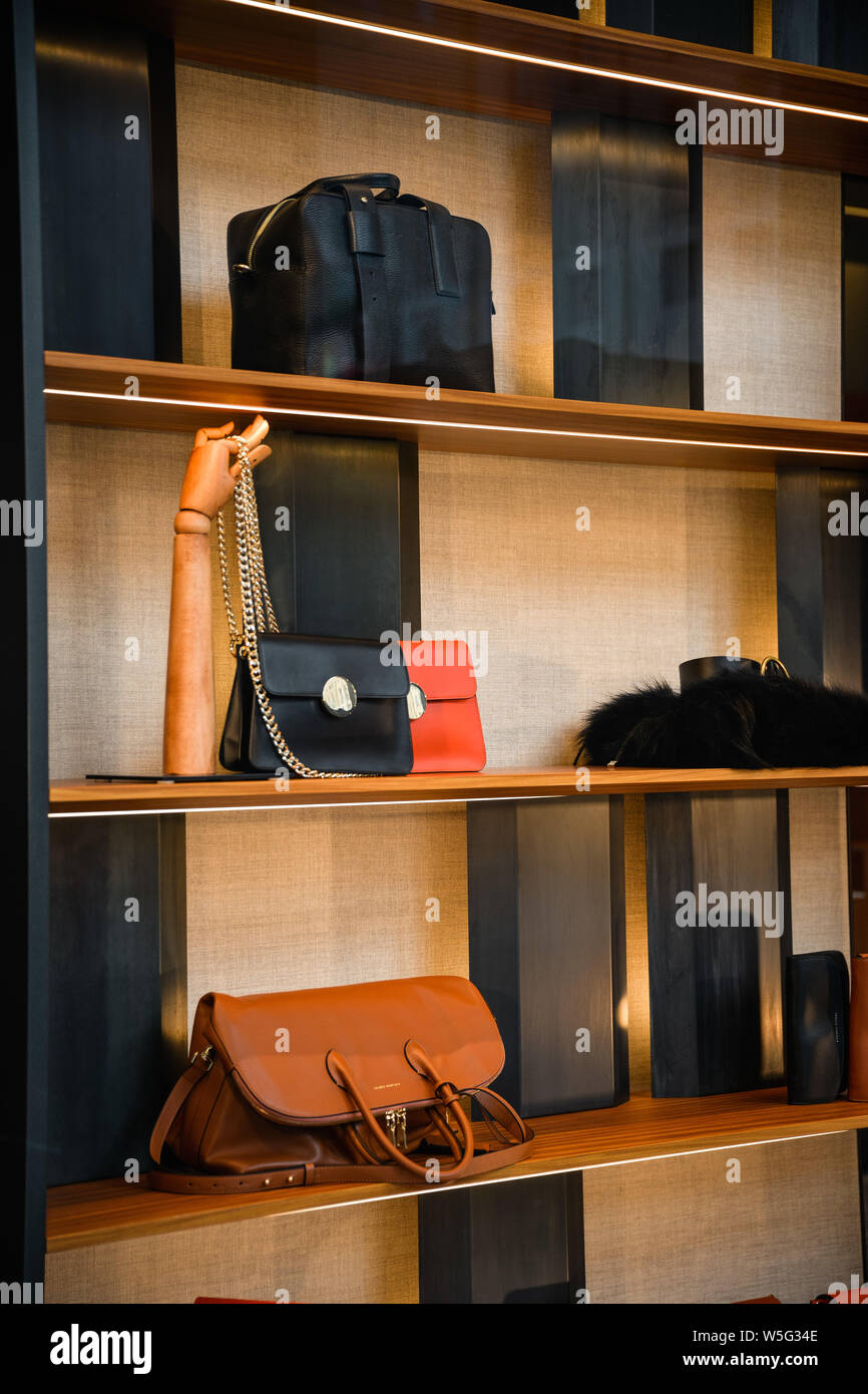 Milano, Italia - 21 Settembre 2018: Liviana Conti store a Milano. Montenapoleone area. Settimana della moda Liviana Conti shopping. Foto Stock