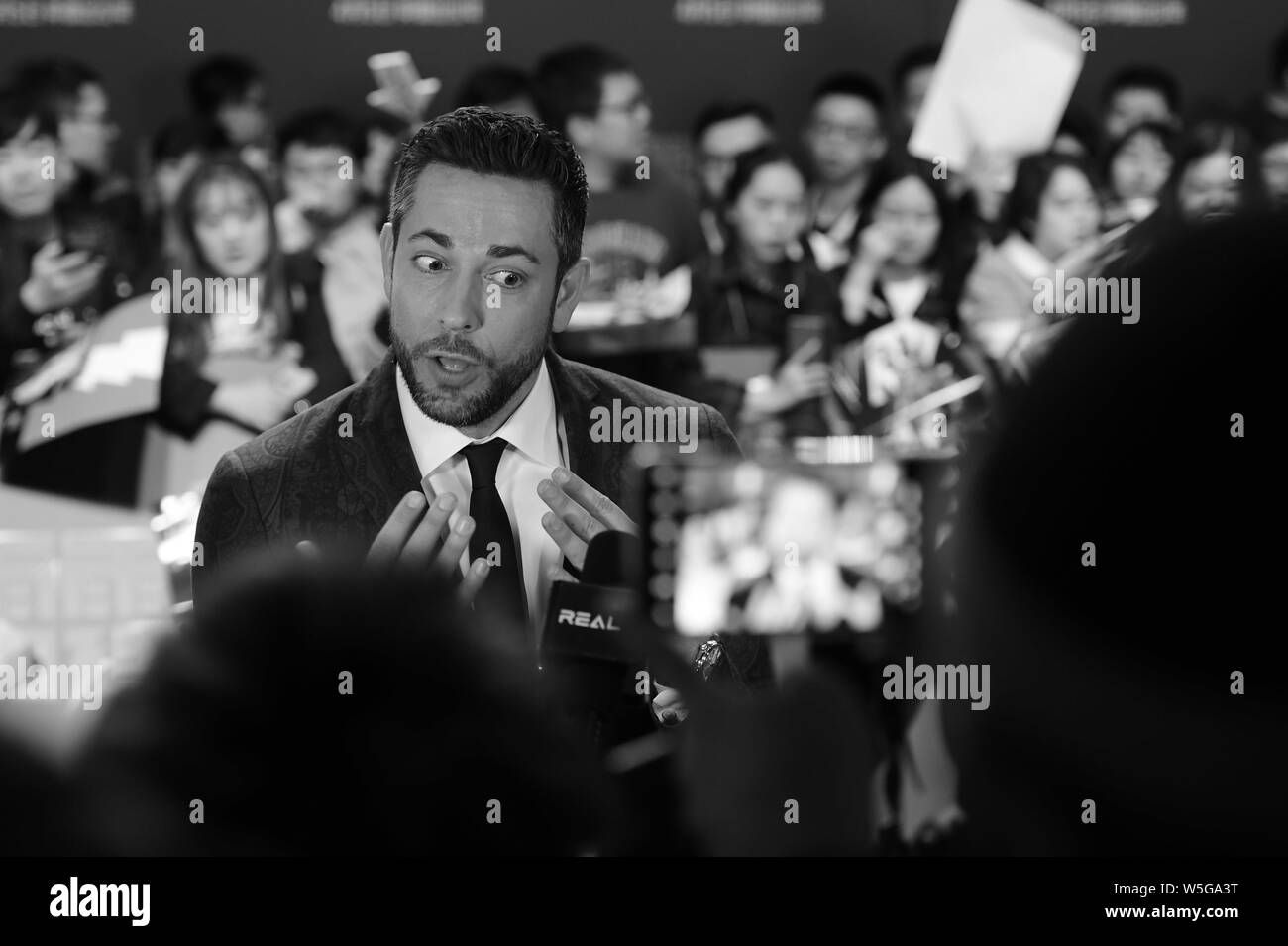 Attore e cantante Zachary Levi partecipa ad un evento di Premiere per il suo film "hazam!" a Pechino in Cina, 25 marzo 2019. Foto Stock