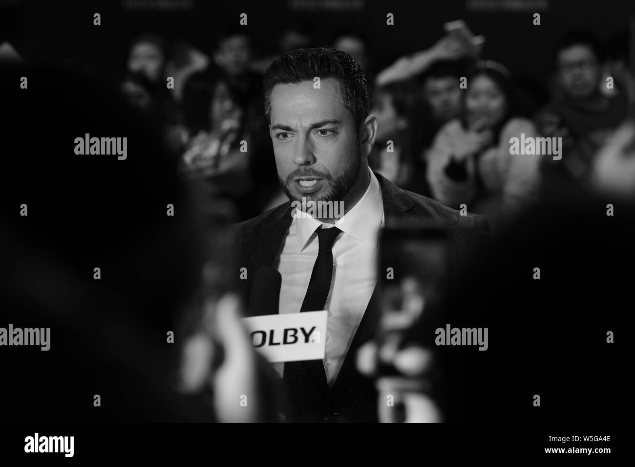 Attore e cantante Zachary Levi partecipa ad un evento di Premiere per il suo film "hazam!" a Pechino in Cina, 25 marzo 2019. Foto Stock