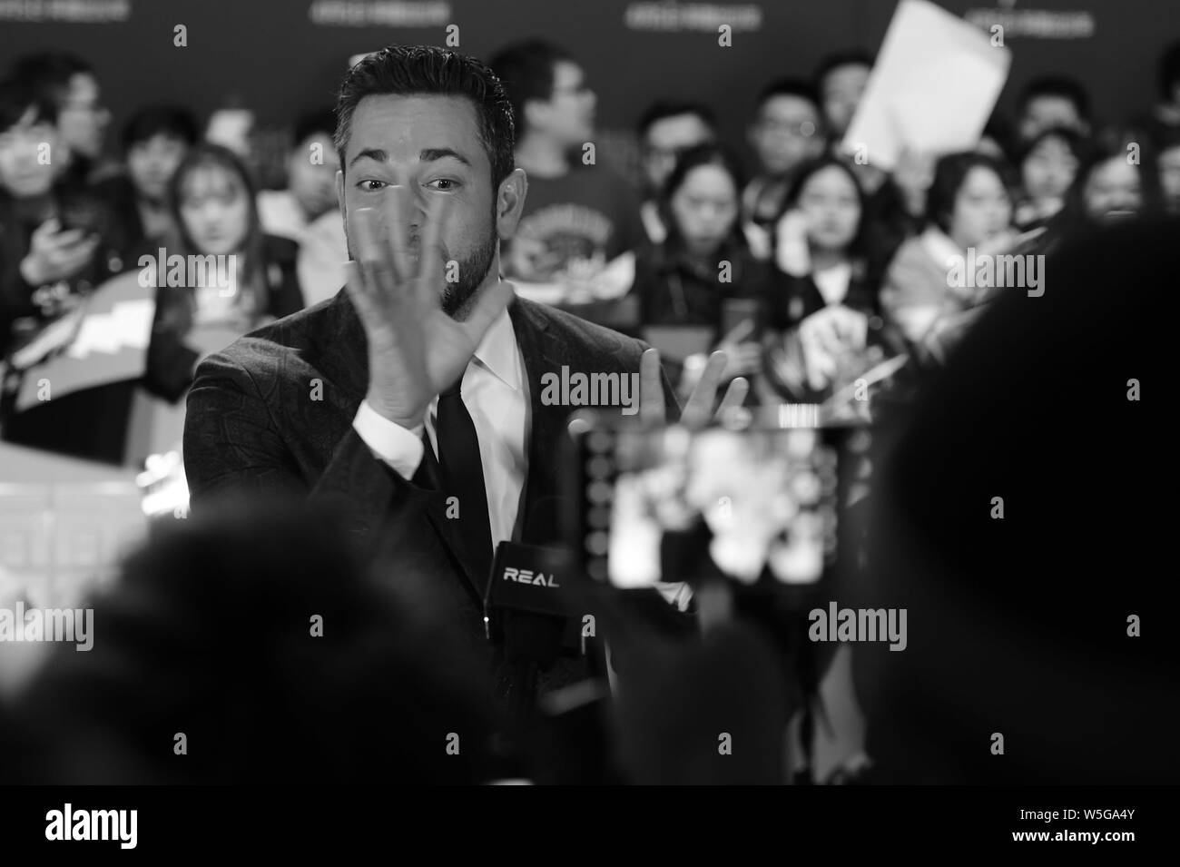 Attore e cantante Zachary Levi partecipa ad un evento di Premiere per il suo film "hazam!" a Pechino in Cina, 25 marzo 2019. Foto Stock
