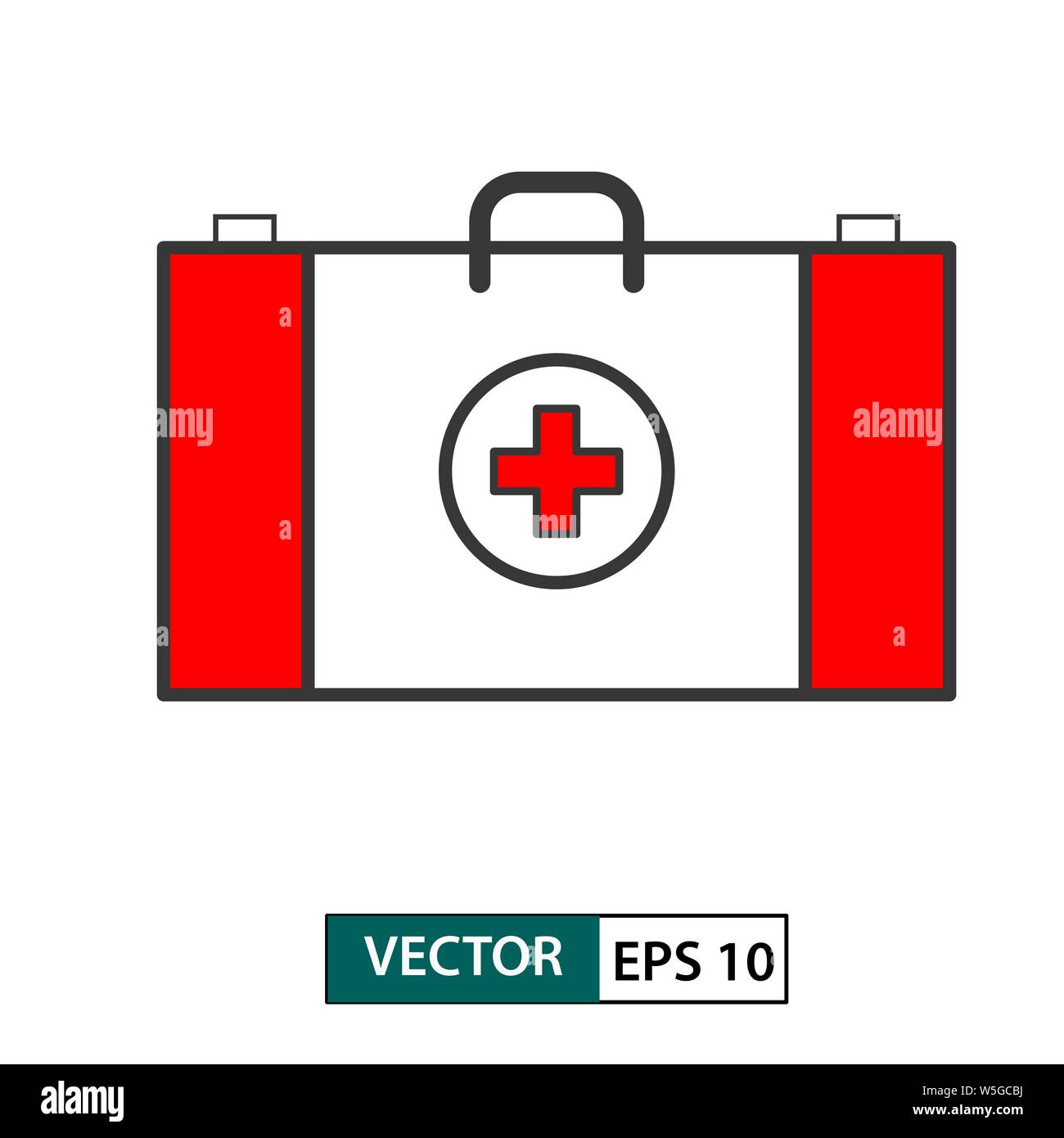La prima icona di aiuto. Stile del colore. Isolato su sfondo bianco. Illustrazione vettoriale EPS 10 Illustrazione Vettoriale