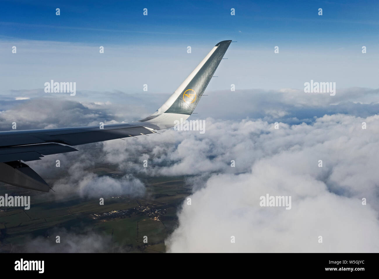 Vista da aerei passeggeri attorno alla terra in Tenerife, Spagna Foto Stock