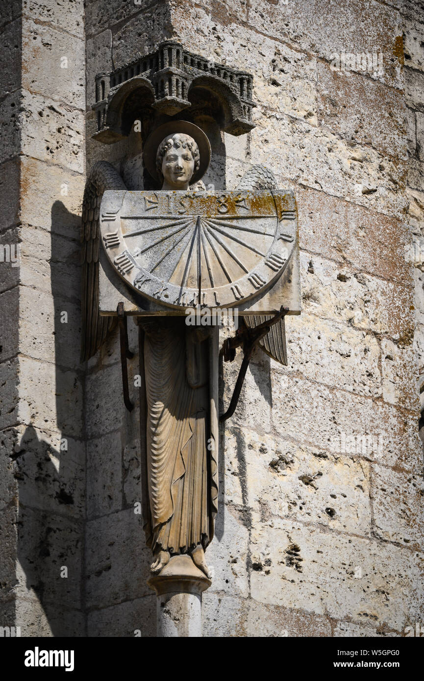 Esterno della cattedrale di Notre Dame di Chartres, Francia Foto Stock
