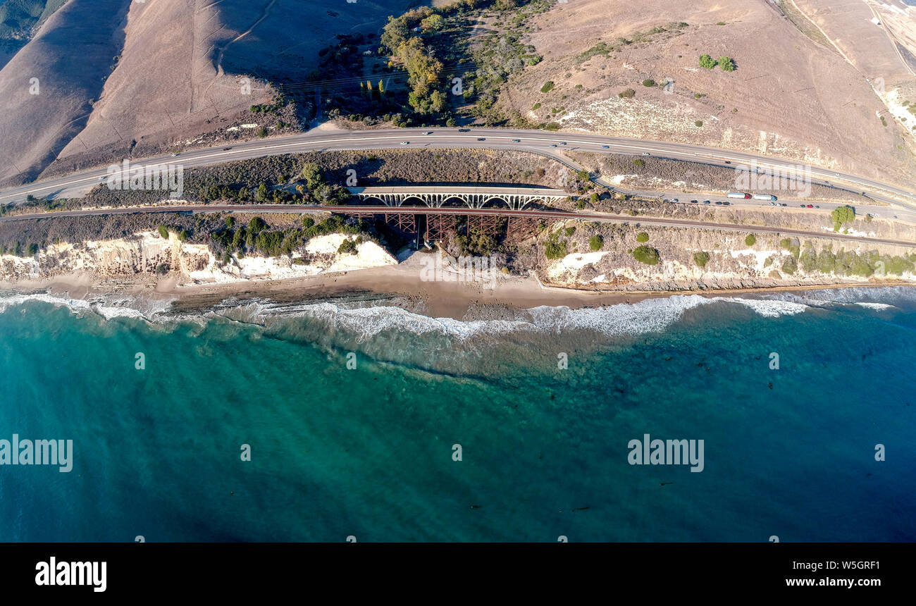 Vista aerea ox Arroyo Hondo Bridge Foto Stock