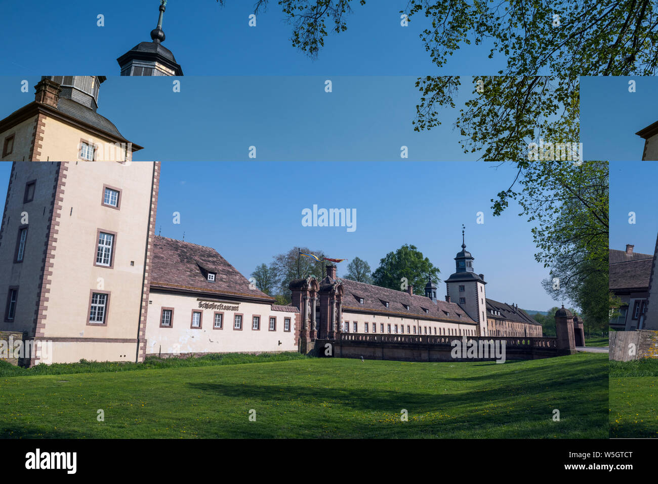 Abbazia principesca di Corvey, Sito Patrimonio Mondiale dell'UNESCO, della Renania settentrionale-Vestfalia, Germania, Europa Foto Stock