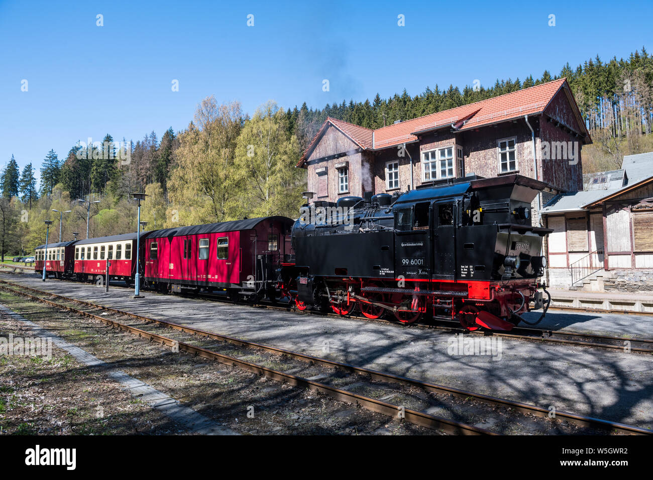 La città di Quedlinburg, Sito Patrimonio Mondiale dell'UNESCO, Sassonia-Anhalt, Germania, Europa Foto Stock