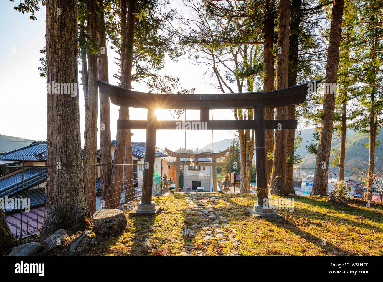 Tempio Sairyuji, Takato, Prefettura di Nagano, Honshu, Giappone, Asia Foto Stock
