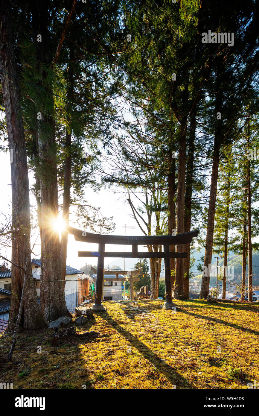 Tempio Sairyuji, Takato, Prefettura di Nagano, Honshu, Giappone, Asia Foto Stock