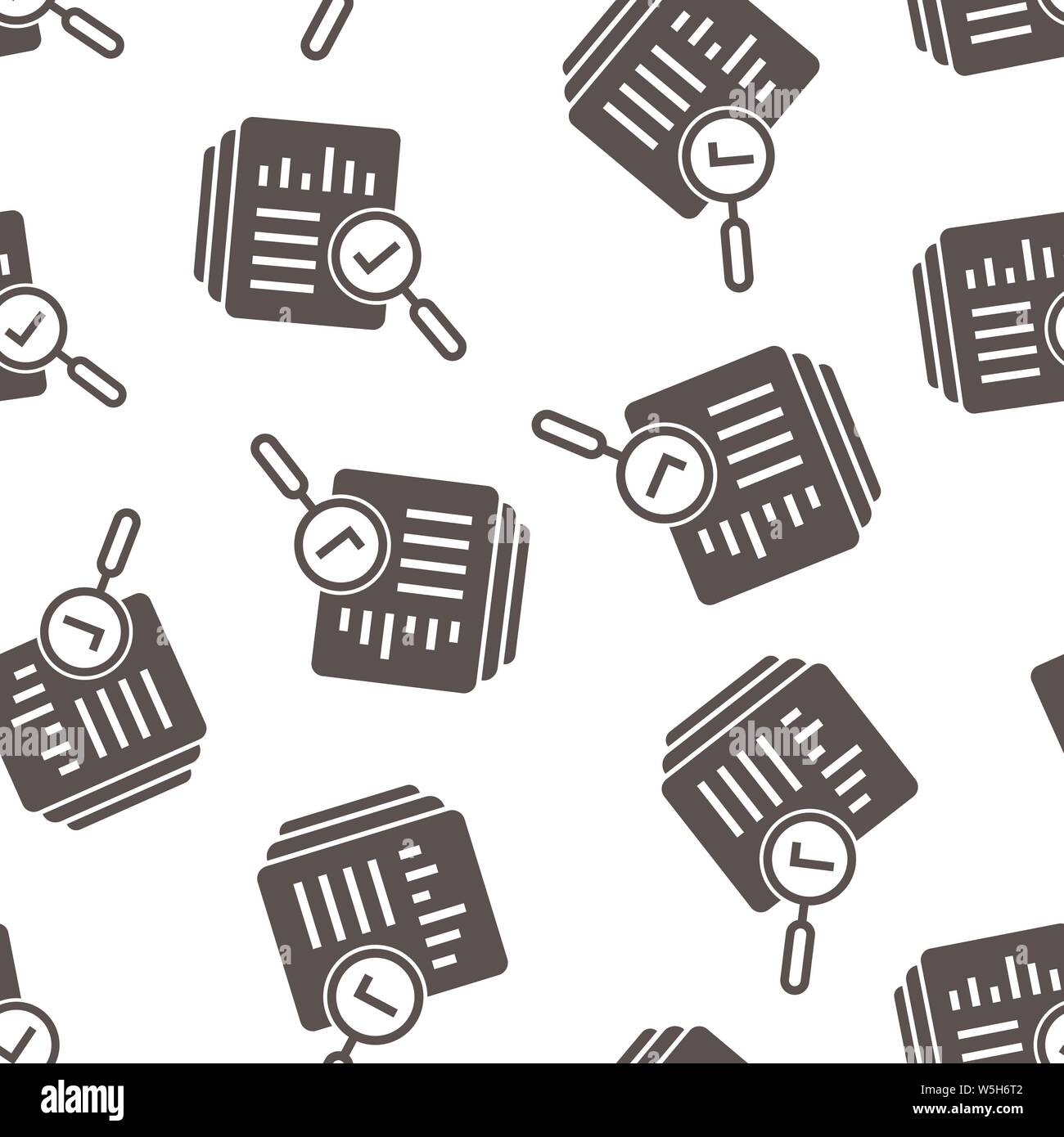 Documento di controllo icona pattern seamless sfondo. Relazione dei risultati illustrazione vettoriale bianco su sfondo isolato. Il controllo di verifica la concezione di business Illustrazione Vettoriale