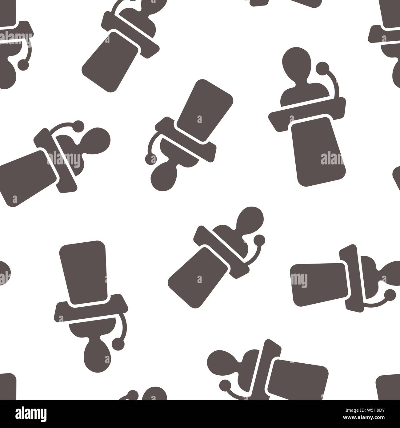 Parola pubblica icona pattern seamless sfondo. Podio conferenze illustrazione vettoriale su bianco isolato sfondo. Tribune di discussione il concetto di business. Illustrazione Vettoriale