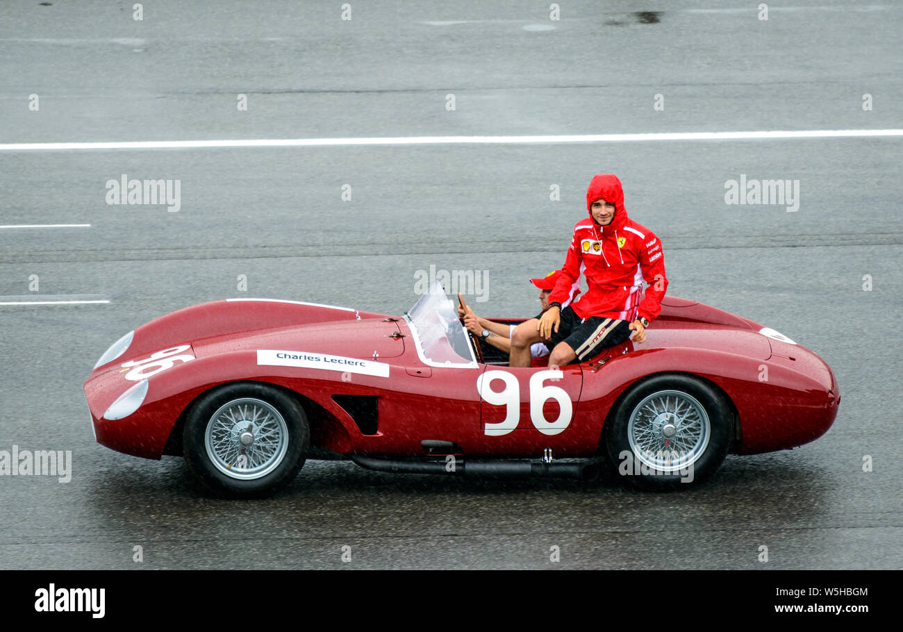 Formula 1 Gran Premio di Germania a Hockenheim il 28 Luglio 2019: Driver Parade, Charles Leclerc Foto Stock