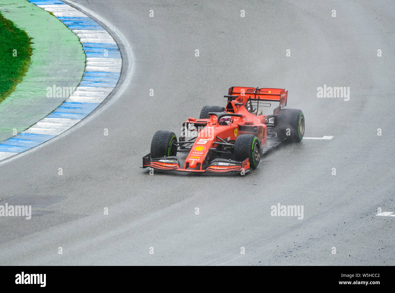 Formula 1 Gran Premio di Germania a Hockenheim il 28 Luglio 2019: Ferrari, Sebastian Vettel Foto Stock