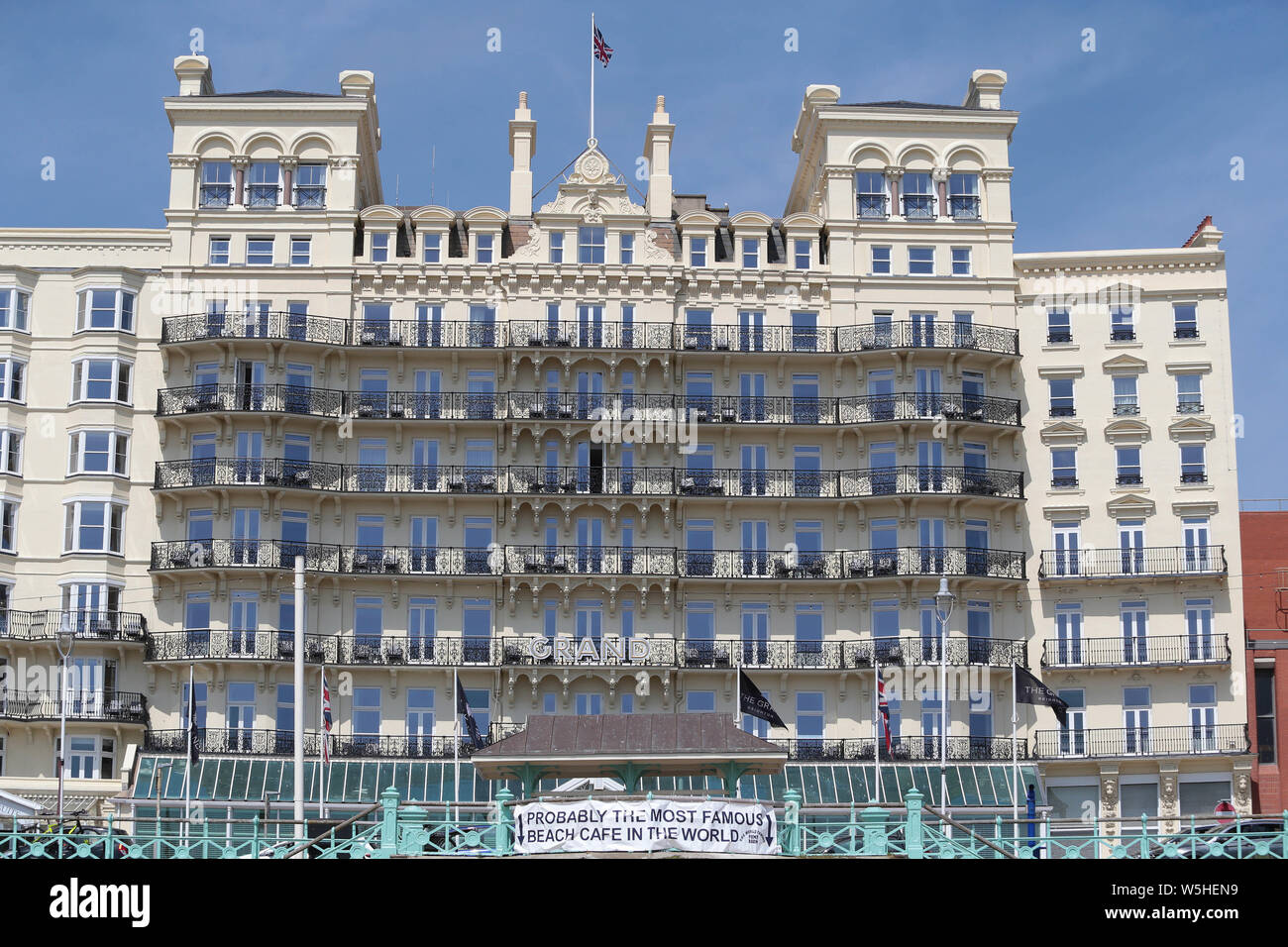 La famosa in tutto il mondo il Grand Hotel a Brighton Foto Stock