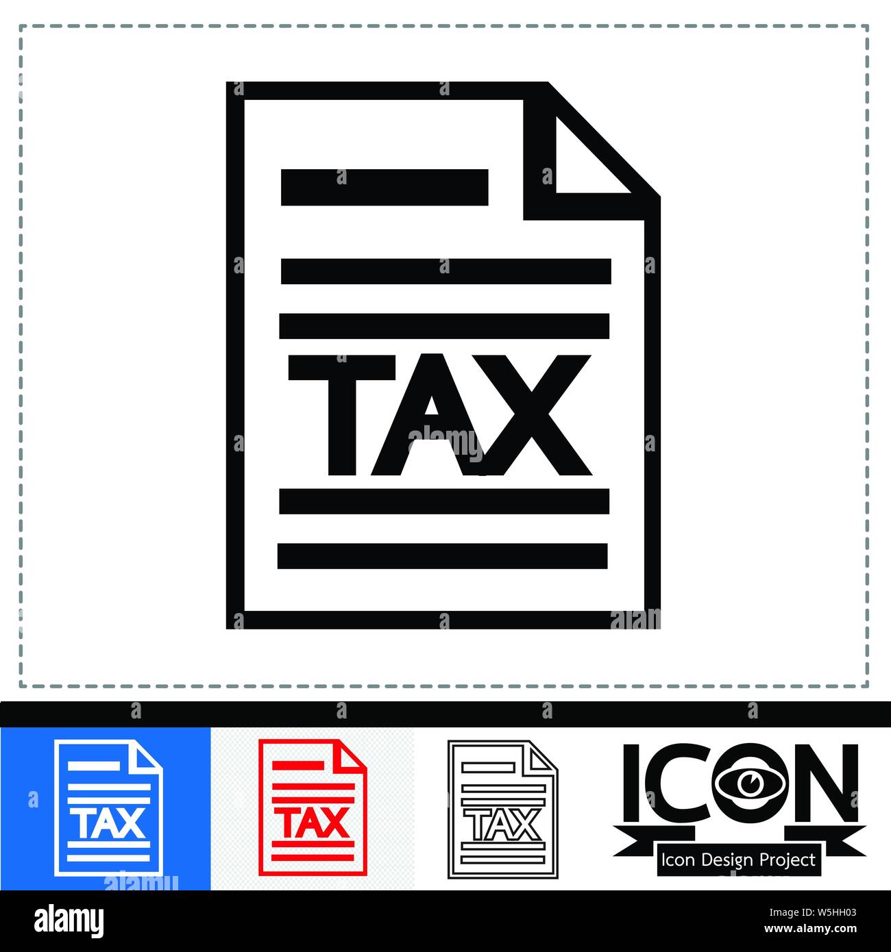 Icone Tax Illustrazione Vettoriale