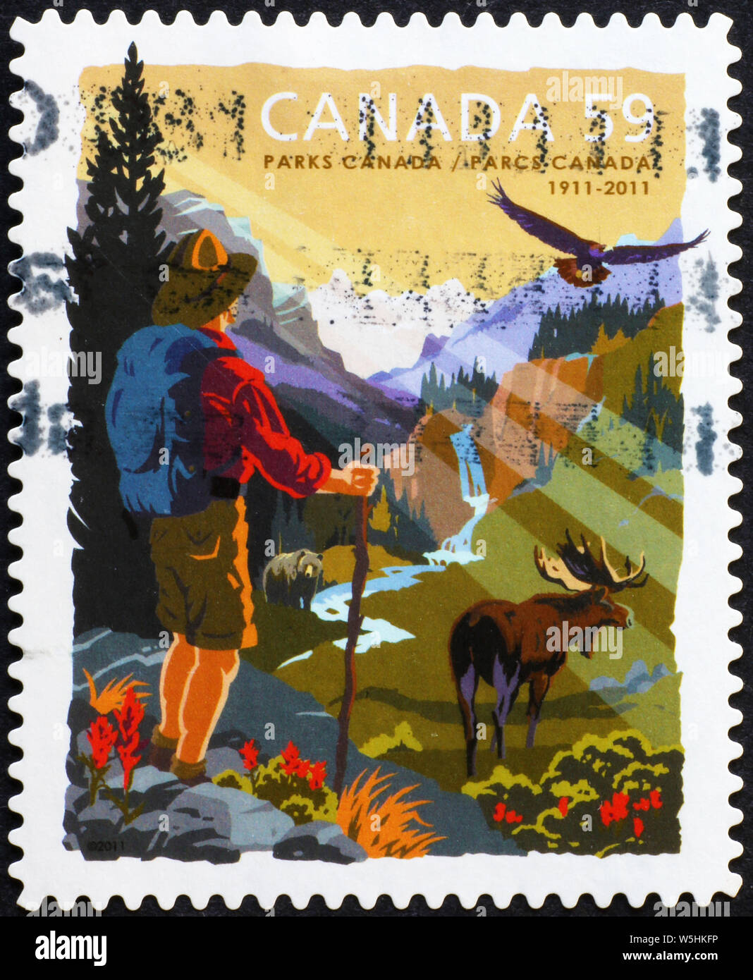Parchi nazionali del Canada celebra il francobollo Foto Stock