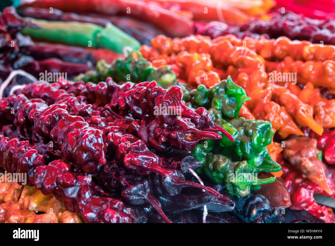 Immagine ravvicinata di alcuni Churchkhelas georgiano Foto Stock