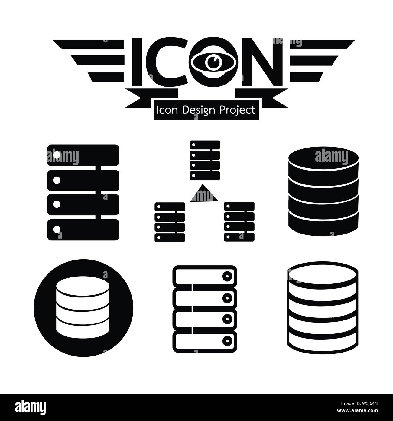 Dati icona Storage Illustrazione Vettoriale