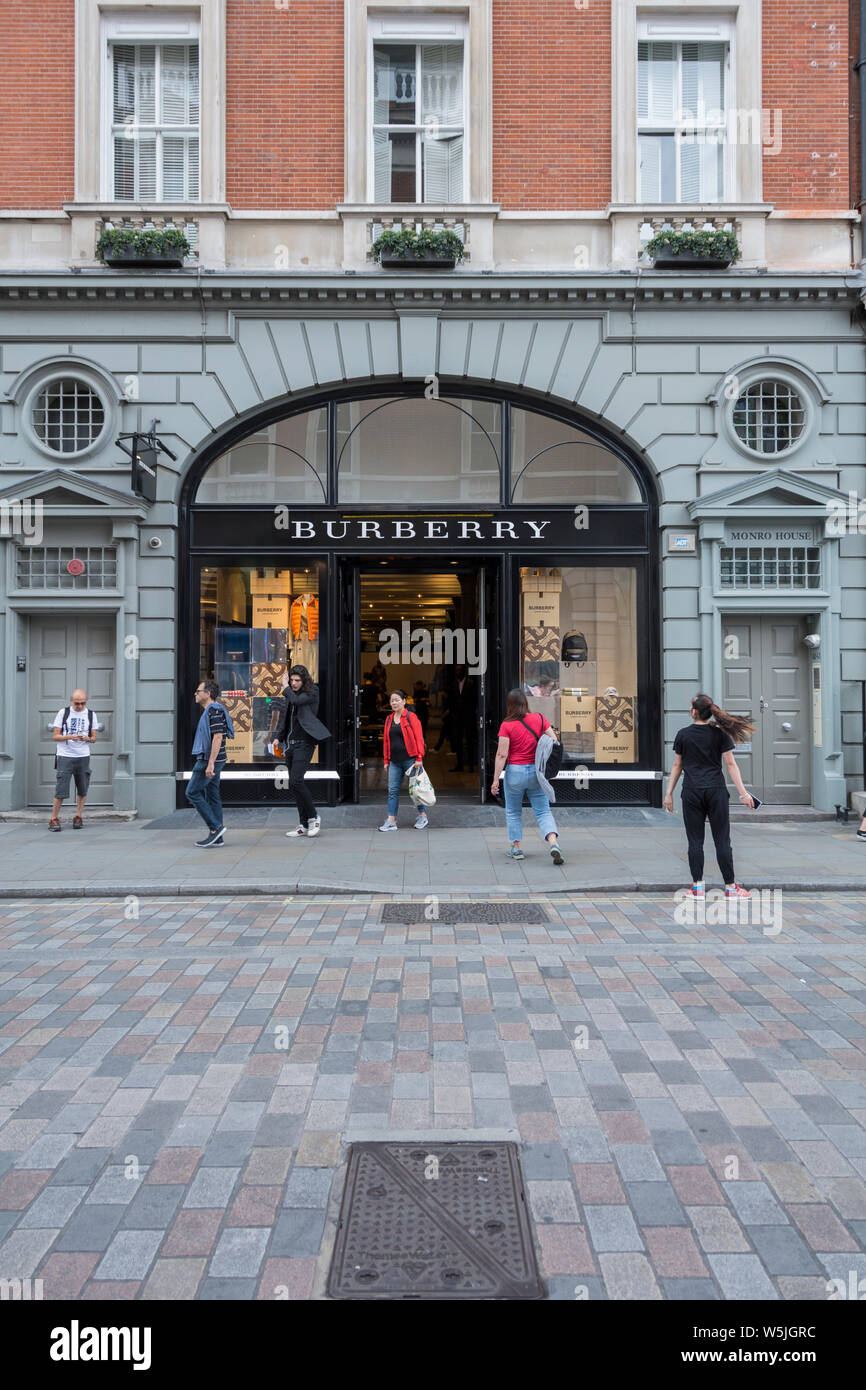 Burberry, King Street, Covent Garden, Londra, WC2, Regno Unito Foto Stock