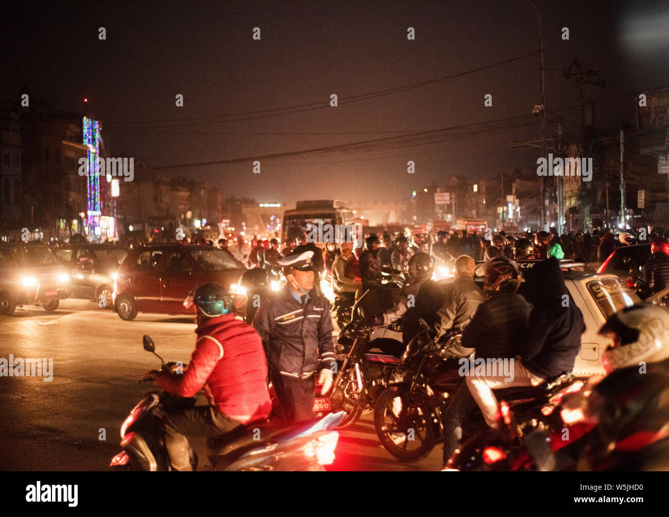 Nepalese viaggi pubblica Foto Stock