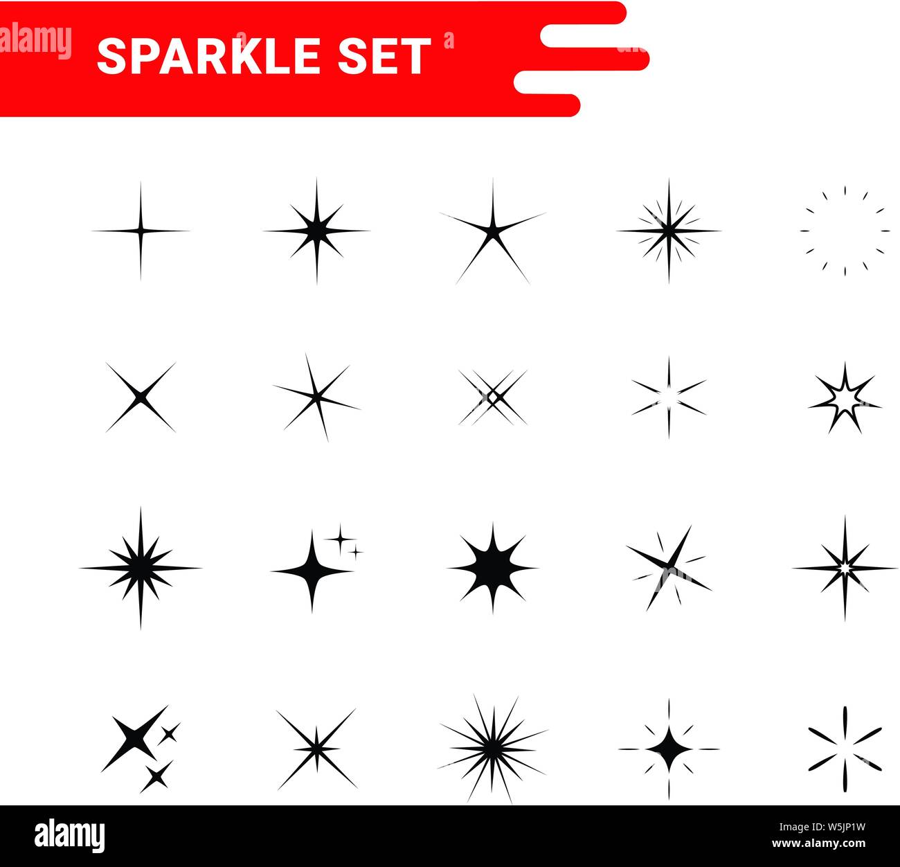 Set di vettori Sparkles Illustrazione Vettoriale