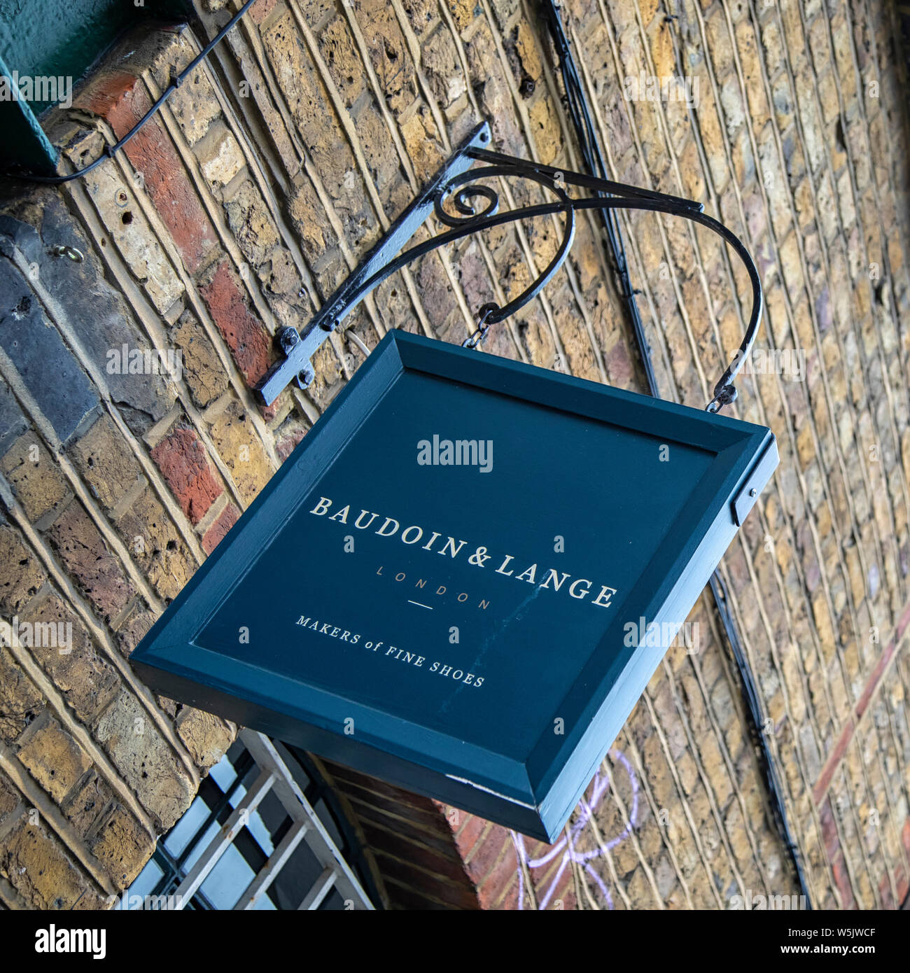 EZRA STREET, LONDRA: segno per Baudoin & Lange calzolaio Foto Stock