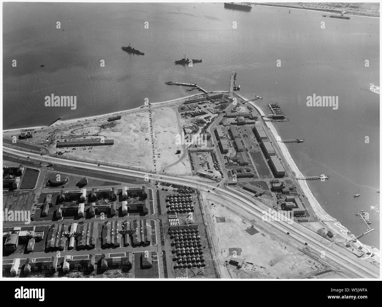 Vista aerea del suono scuola guardando verso sud, San Diego, California. Altitudine 2000 piedi. Foto Stock