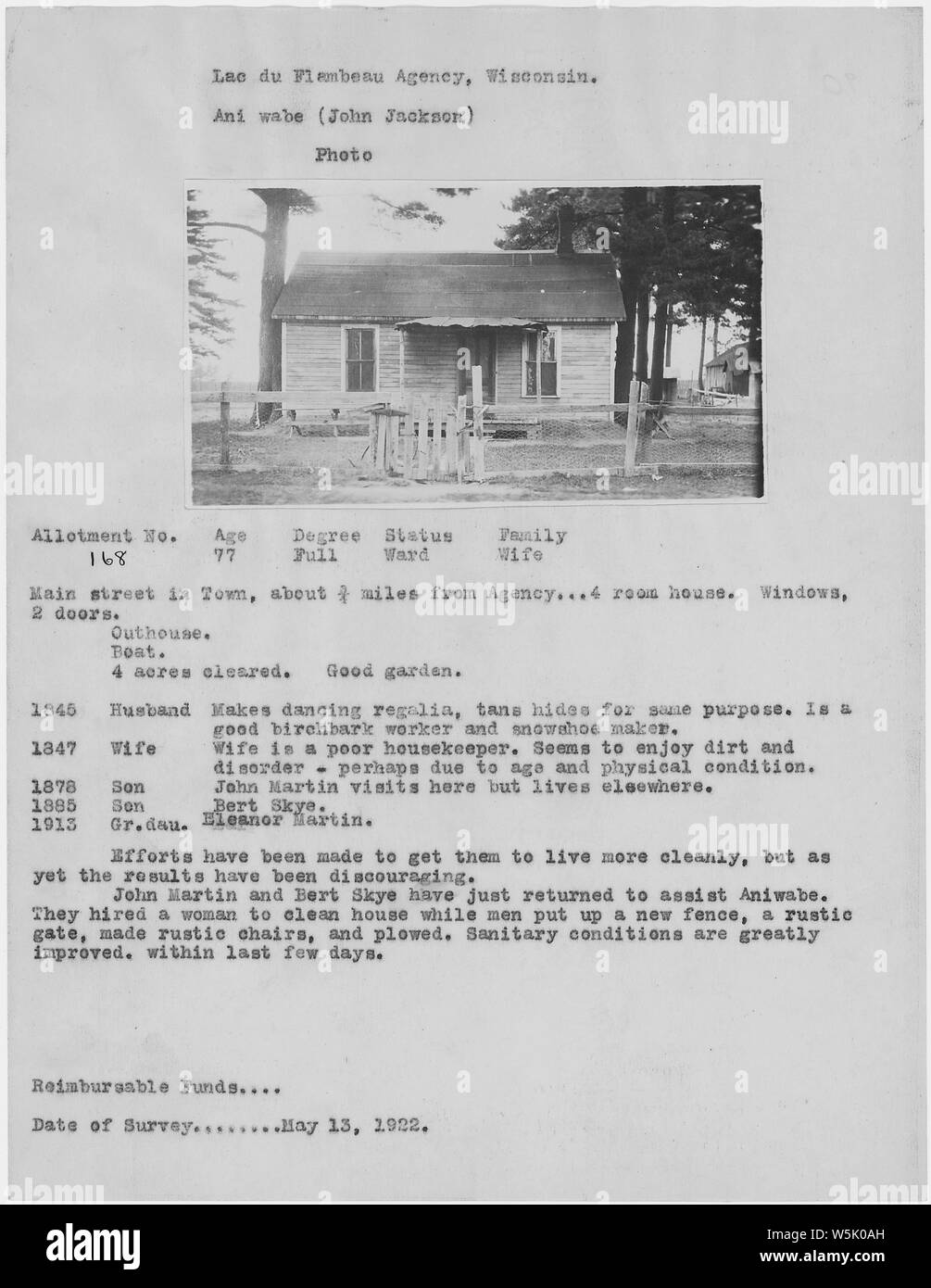 Wabe Ani (John Jackson); campo di applicazione e il contenuto: descrizione di riparto 168 per Ani wabe (John Jackson) Foto Stock