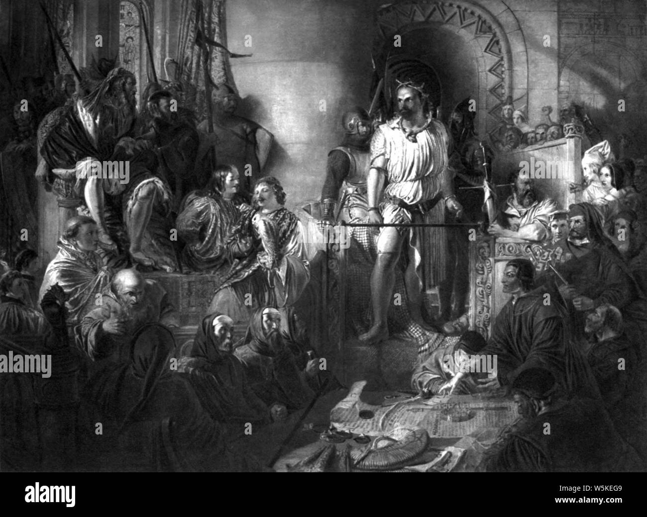 Daniel Maclise, R.A. - La prova di Sir William Wallace. Foto Stock