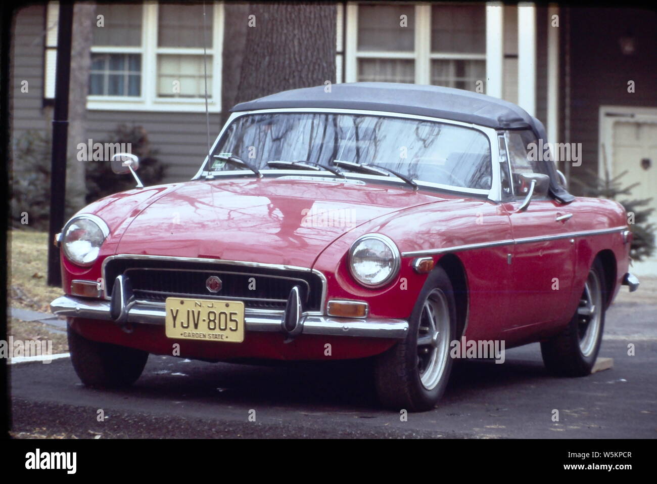 1970 mg-B con ruote Rostyle in New Jersey, STATI UNITI D'AMERICA Foto Stock