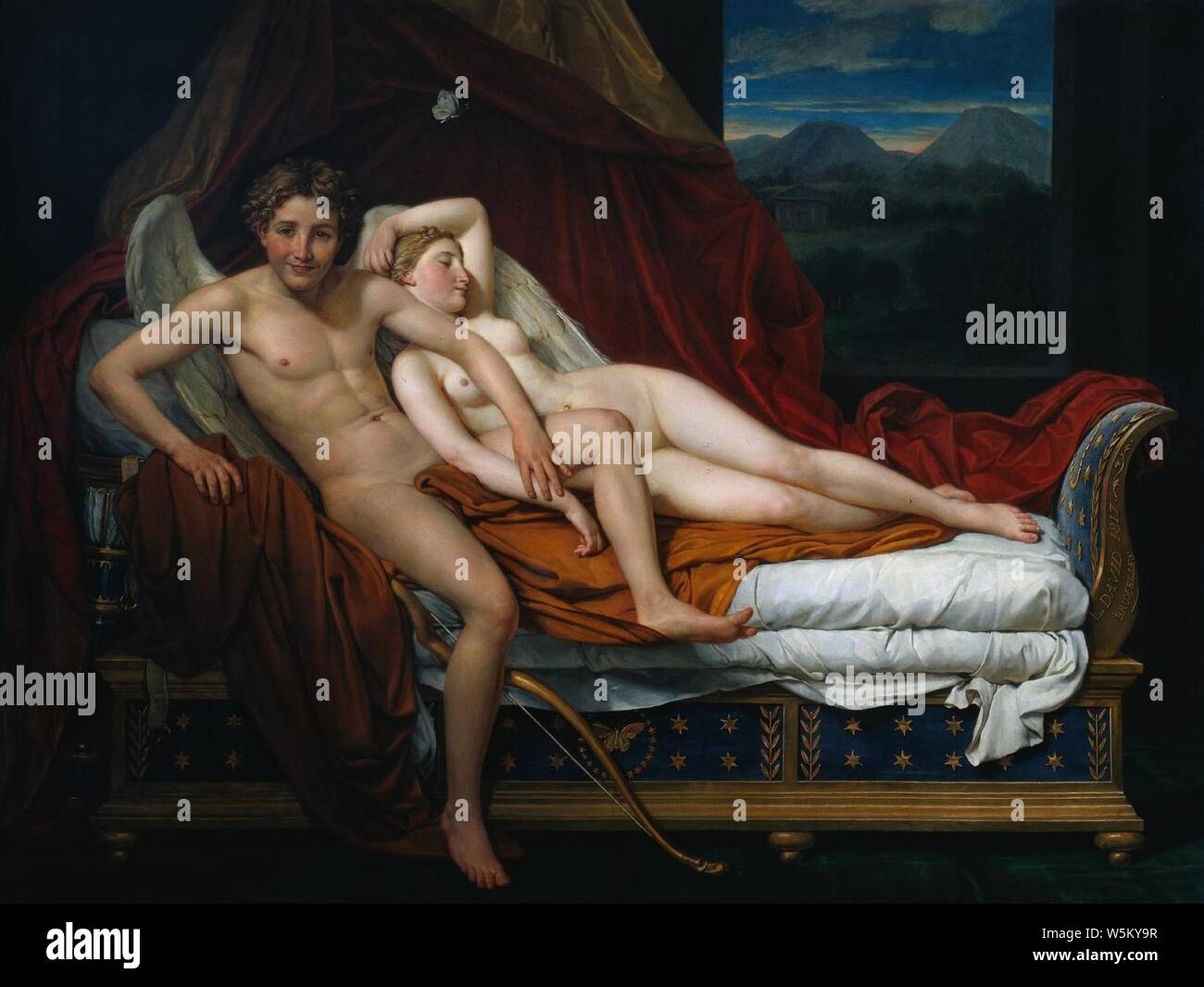 Cupidon et Psyché. Foto Stock