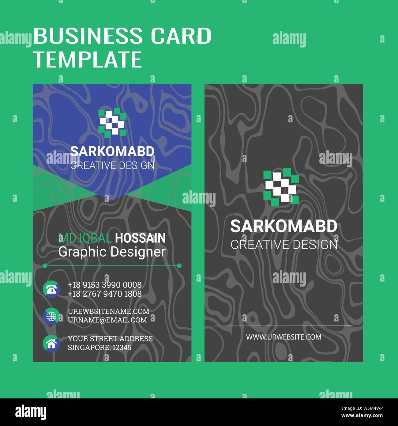 Creative Business Card Design Illustrazione Vettoriale