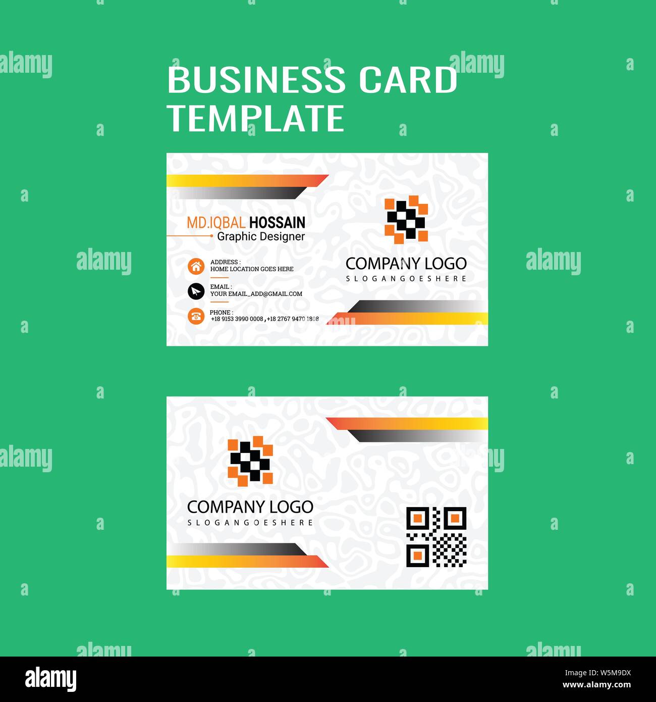 Creative Business Card Design Illustrazione Vettoriale