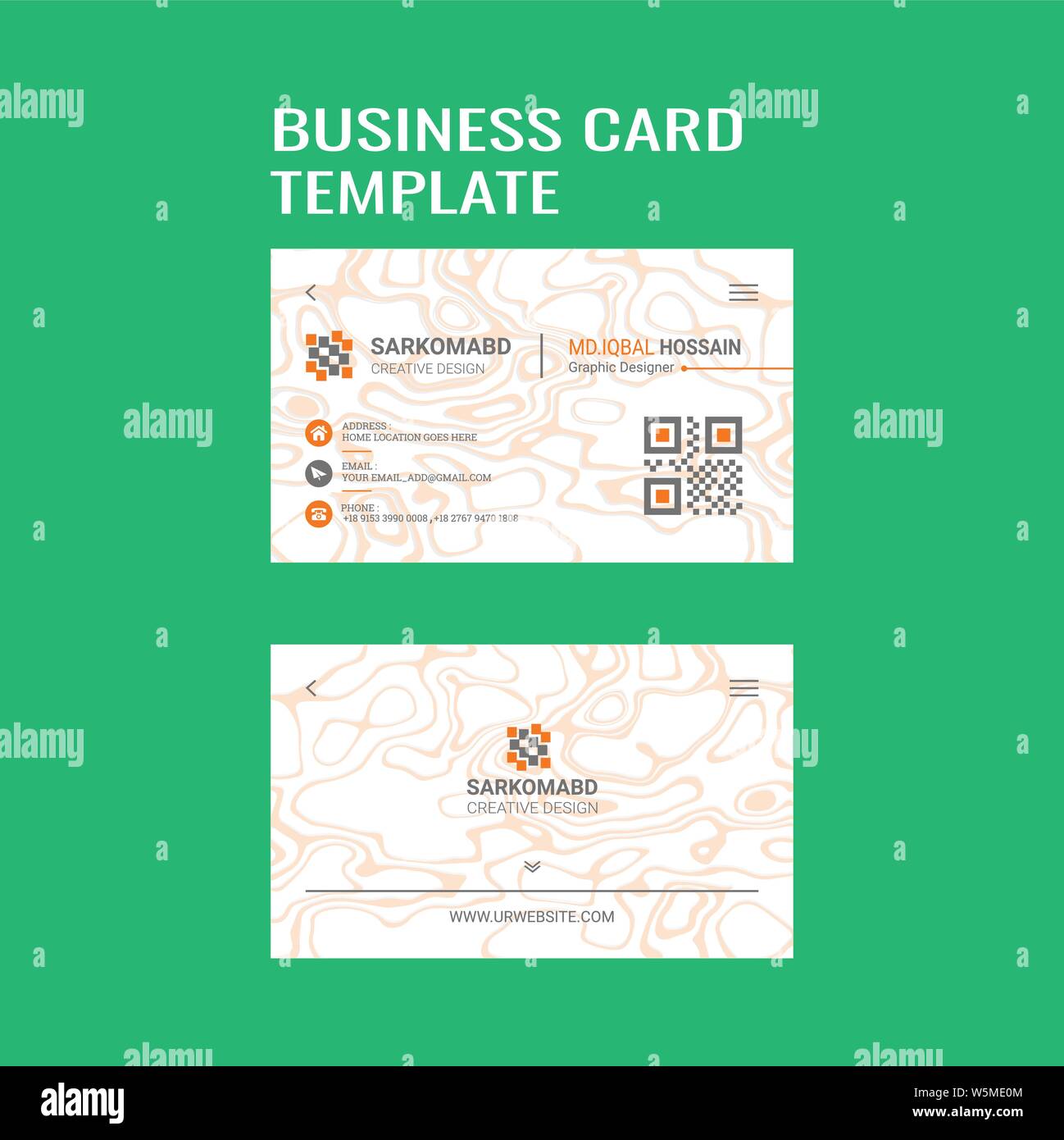 Creative Business Card Design Illustrazione Vettoriale
