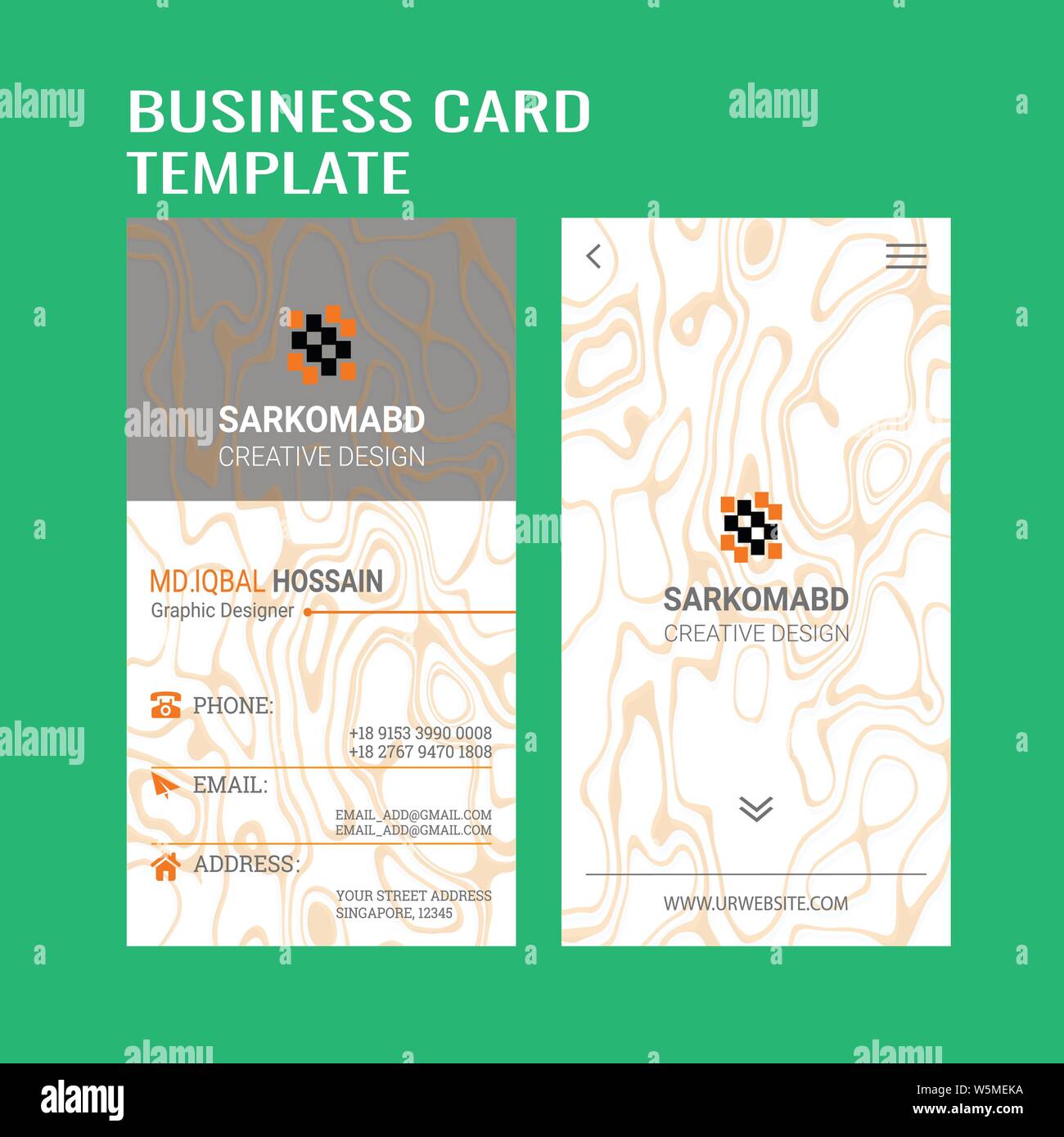 Creative Business Card Design Illustrazione Vettoriale