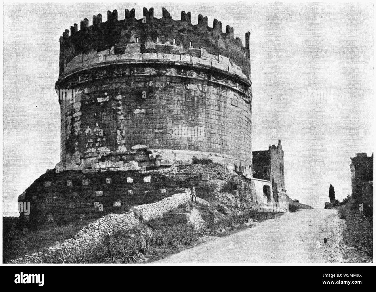 D486-tombeau de caecilia metella sur la via appia-Liv2-CH10. Foto Stock