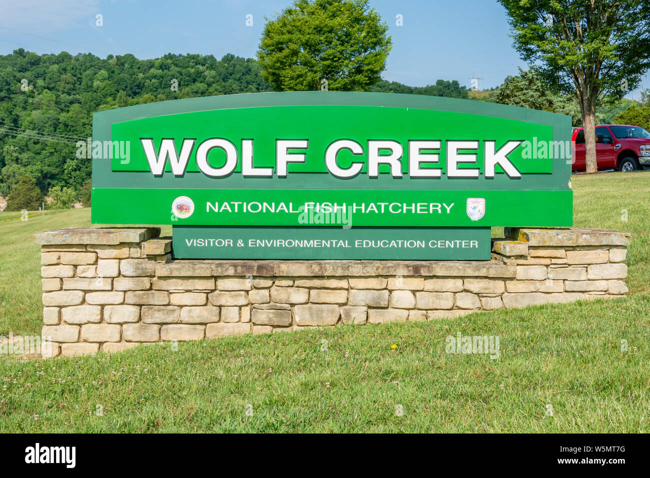 Wolf Creek National Fish Hatchery in Kentucky Foto Stock