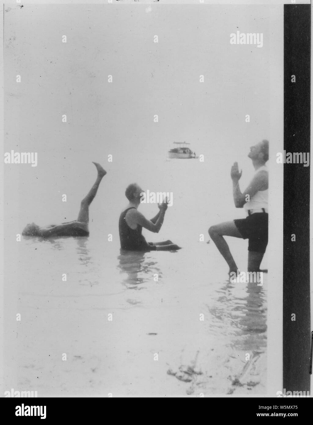 Roosevelt e Mansuel Crosby e Oswald Mosley in Florida Foto Stock