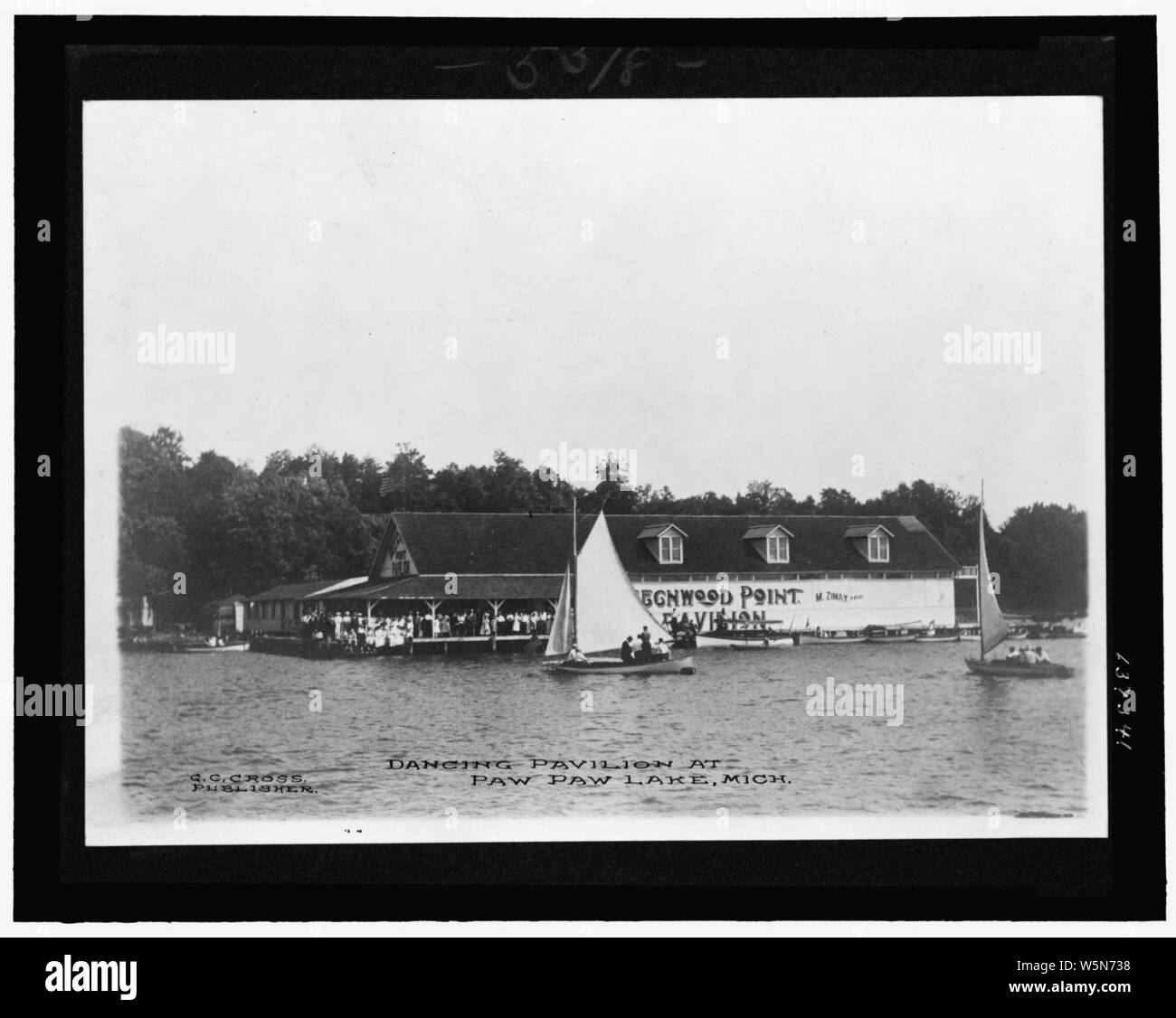 Dancing Pavilion a Paw Paw Lake, Mich Foto Stock