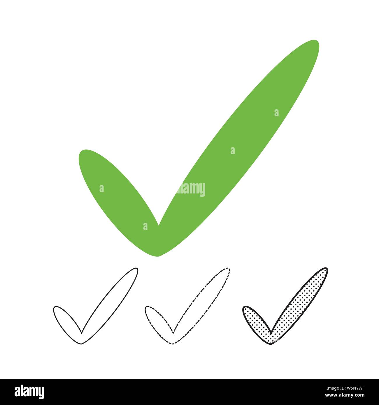 Icona del segno di spunta il vettore Illustrazione Vettoriale