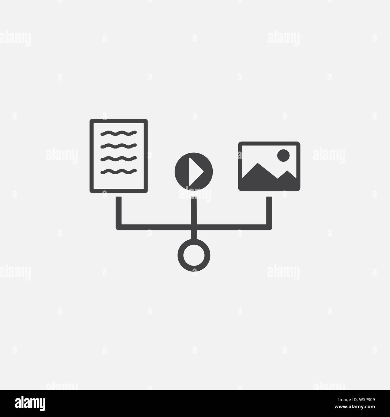 Icona glifo di gestione dei contenuti. Design in stile monocromatico elemento semplice. Icona di gestione dei contenuti in colore nero per il Web e i dispositivi mobili. Gestione dei progetti Foto Stock