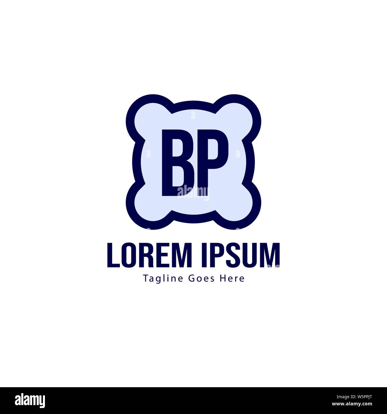 BP Lettera Logo Design. Moderno creativo BP lettere icona design illustrazione Illustrazione Vettoriale