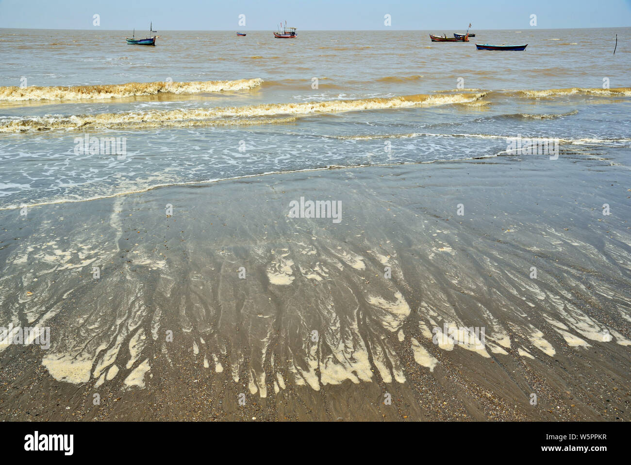 Spiaggia Chikhale Panvel Maharashtra India Asia Foto Stock