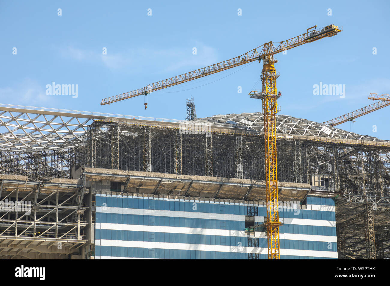 Il Songjiang sviluppo, una zona commerciale progettato da Rafael Vinoly, è in costruzione nel Quartiere Songjiang, Shanghai, Cina, 24 maggio 2019. T Foto Stock