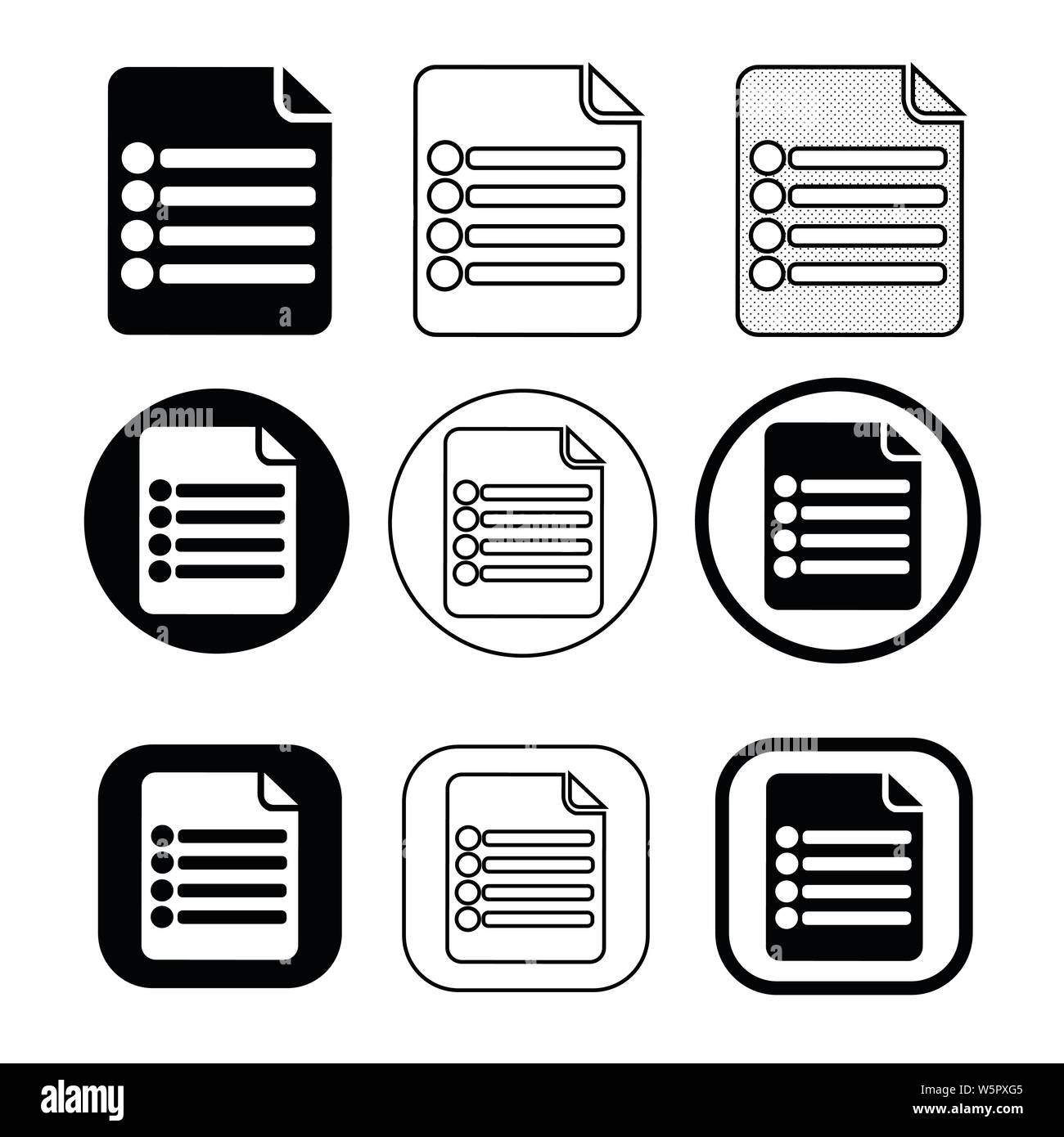 Semplice documento file icona. Carta segno doc Illustrazione Vettoriale