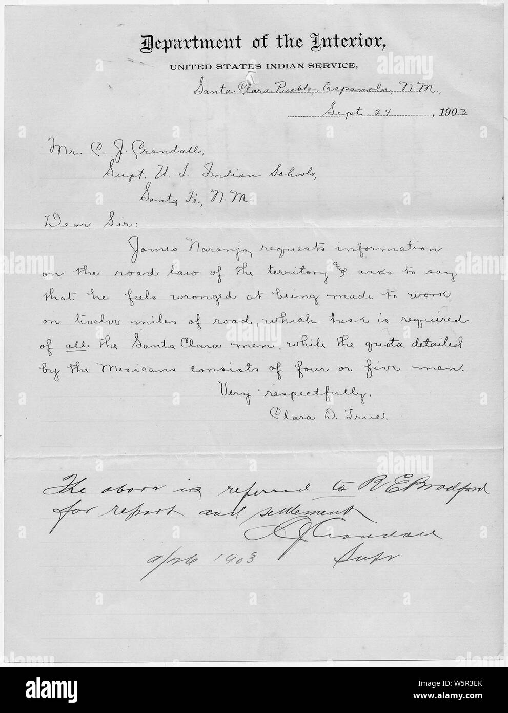 Lettera al Soprintendente scritto per James Naranjo ...