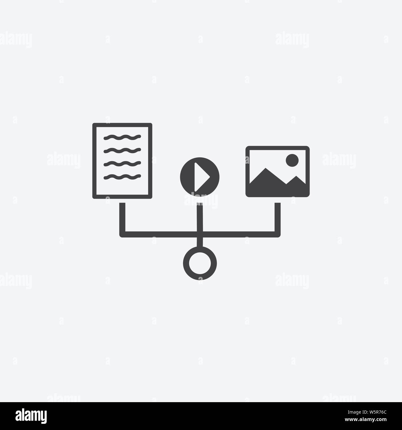 Icona glifo di gestione dei contenuti. Design in stile monocromatico elemento semplice. Icona di gestione dei contenuti in colore nero per il Web e i dispositivi mobili. Gestione dei progetti Illustrazione Vettoriale